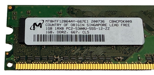 Micron 1gb ddr2 ram - 1x,